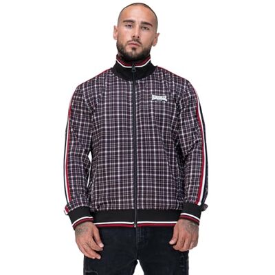 Lonsdale Londen Whelley trainingsjack voor heren, zwart/rood/wit, basic streetwear Lonsdale Londen Whelley trainingsjack voor heren, zwart/rood/wit, basic streetwear