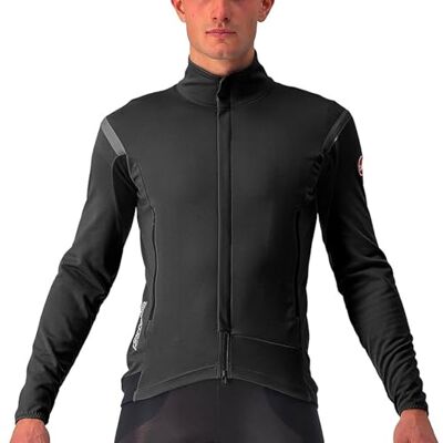 CASTELLI Perfetto RoS 2 Herenjas, winddicht, waterafstotend, ademende bescherming voor racefietsen en grindfietsen, fietsen, Licht Zwart/Zwart Reflex, L CASTELLI Perfetto RoS 2 Herenjas, winddicht, waterafstotend, ademende bescherming voor racefietsen en grindfietsen, fietsen, Licht Zwart/Zwart Reflex, L