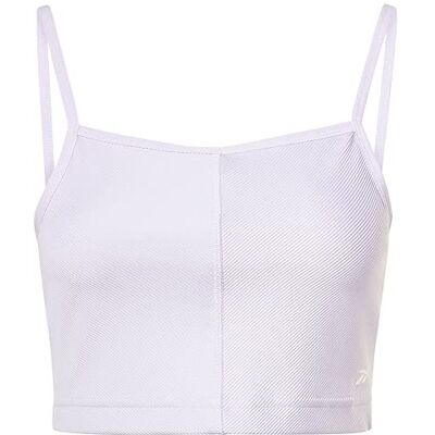 Reebok Dames Yoga Rib Crop Shirt, Geel, XS/S, Geel, S Reebok Dames Yoga Rib Crop Shirt, Geel, XS/S, Geel, S