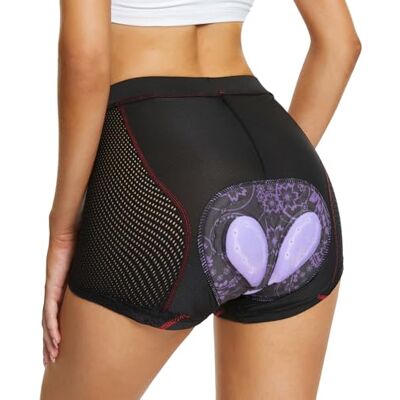 MEETWEE Fietsshorts voor dames, 4D-broek, gevoerd, voor dames, fietsbroek, fietsbroek, onderkleding, fietsen, mountainbike, paardrijden MEETWEE Fietsshorts voor dames, 4D-broek, gevoerd, voor dames, fietsbroek, fietsbroek, onderkleding, fietsen, mountainbike, paardrijden