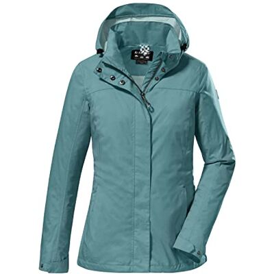 killtec Women's Functioneel jack met afneembare capuchon, waterdicht KOS 131 WMN JCKT, aqua, 46, 38374-000 killtec Women's Functioneel jack met afneembare capuchon, waterdicht KOS 131 WMN JCKT, aqua, 46, 38374-000