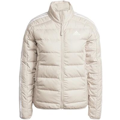 adidas Dames Essentials 3-Stripes Light Down Jacket, wonder beige, XS adidas Dames Essentials 3-Stripes Light Down Jacket, wonder beige, XS