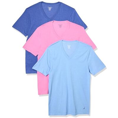 Nautica Onderhemd voor heren, Nederlands/Sea Mist/Oasis Pink Heather, L Nautica Onderhemd voor heren, Nederlands/Sea Mist/Oasis Pink Heather, L