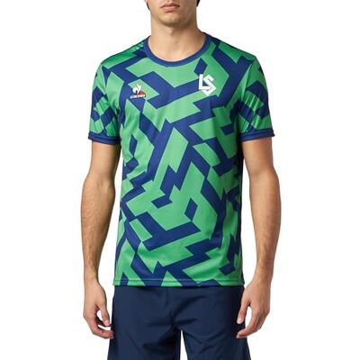 Le Coq Sportif Lausanne Pré Match Ss 23 M Groen heren Polosweater Le Coq Sportif Lausanne Pré Match Ss 23 M Groen heren Polosweater
