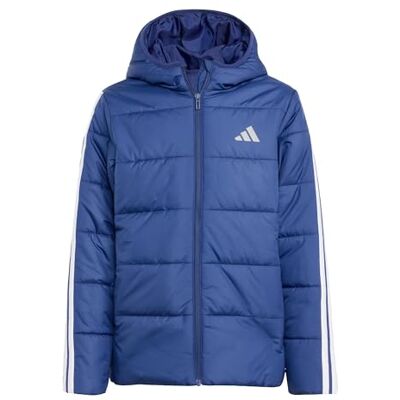adidas uniseks-kind Essentials 3 Stripes Padded Coat, dark blue/white, 11-12 Years adidas uniseks-kind Essentials 3 Stripes Padded Coat, dark blue/white, 11-12 Years