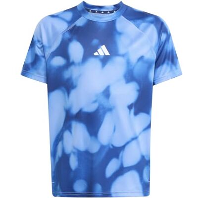 adidas Jongens TRAINING TEE WITH ALLOVER GRAPHIC, team royal blue/dark blue, 9-10 Years adidas Jongens TRAINING TEE WITH ALLOVER GRAPHIC, team royal blue/dark blue, 9-10 Years
