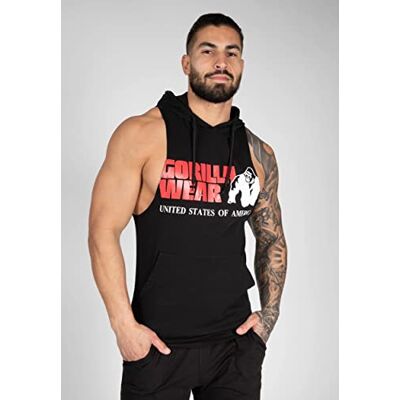 Gorilla Wear Rogers Hooded Tank Top - Tank Top - Zwart Gorilla Wear Rogers Hooded Tank Top - Tank Top - Zwart