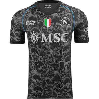 SSC NAPOLI Race-shirt, EA7, driekleurig wapen, technische stof, Dry Touch, 2023/2024 SSC NAPOLI Race-shirt, EA7, driekleurig wapen, technische stof, Dry Touch, 2023/2024