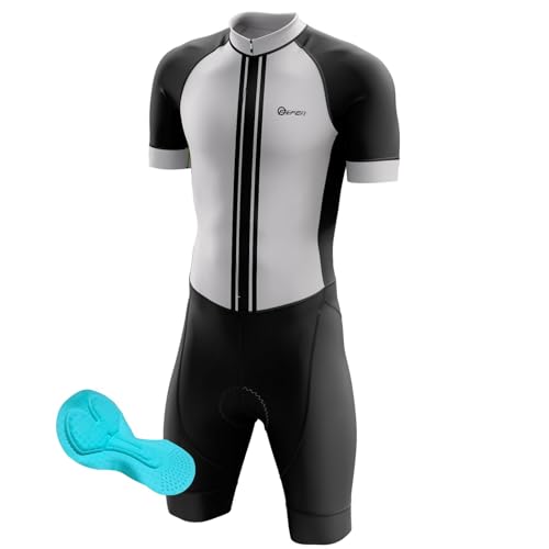 FFFF & OLFEH Heren Pro Trisuit korte mouwen triatlonpak voor Ironman, triatlon pak korte mouwen, triatlon pak, triatlon triatlon tri-pak voor wedstrijden, hardlopen, fietsen, zwemmen, panty (PT14, 4XL)