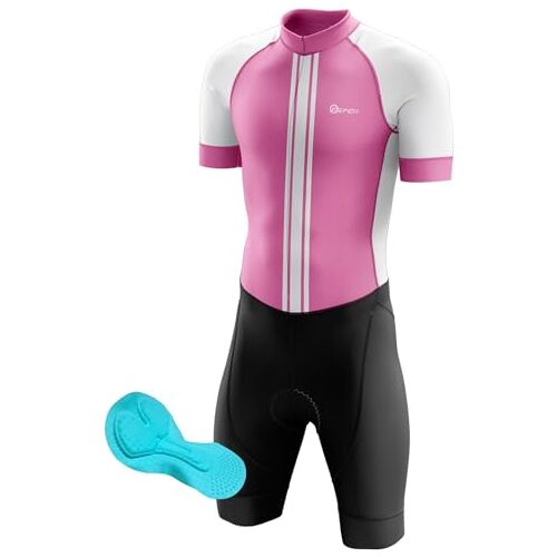 FFFF & OLFEH Heren Pro Trisuit korte mouwen triatlonpak voor Ironman, triatlon pak korte mouwen, triatlon pak, triatlon triatlon tri-pak voor wedstrijden, hardlopen, fietsen, zwemmen, panty (PT15, XL)