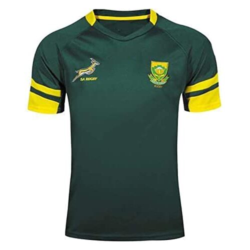 DOGBOO 16-17 Zuid-Afrika Rugby Jersey, Afrika Rugby Jerseys Rugby Korte Mouw Pro Jersey Tees voor Jongens Kleding, Groen, M