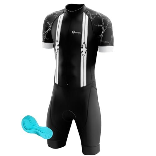 FFFF & OLFEH Pro Trisuit Triatlonpak voor heren, korte mouwen, triatlon pak, korte mouwen, triatlon, skinsuit, triatlon, triatlon tri-pak voor wedstrijden, hardlopen, fietsen, zwemmen, panty (PT4, L)