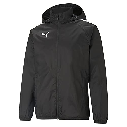 PUMA All Weather TeamLigga All-weather jas voor heren, Zwart/Zwart, XXL