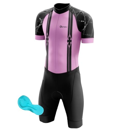 FFFF & OLFEH Pro Trisuit triatlon voor heren, korte mouwen, triatlon pak, korte mouwen, triatlon, skinsuit, triatlon, triatlon tri-pak voor wedstrijden, hardlopen, fietsen, zwemmen, panty (PT10, 3XL)