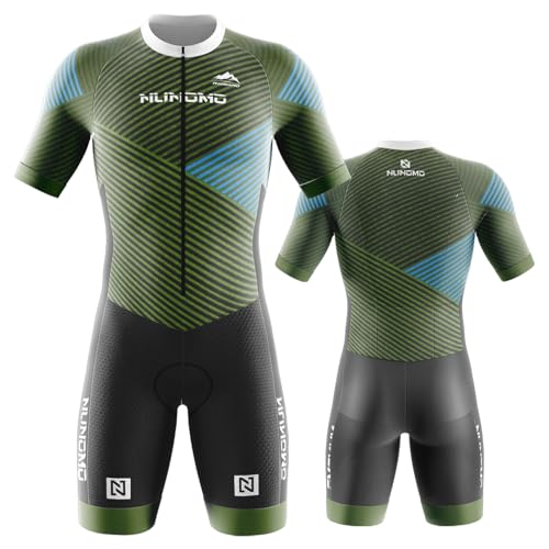 NUNOMO Pro Trisuit triatlon-pak met korte mouwen voor Ironman, triatlon pak, korte mouwen, triatlon pak, triatlon pak voor wedstrijden, panty (type 8, 4XL)