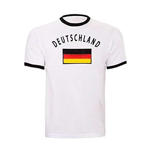 BRUBAKER Duitsland Fan T-Shirt Wit 100% Katoe XL