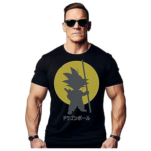 Generic Nexgen Clothing Son Goku Funny Gym T-shirt voor mannen en vrouwen tv, film, spel en anime thema workout training top perfect voor fitness- en popcultuurfans, Zwart, 5XL