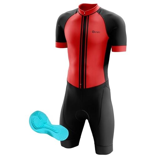 FFFF & OLFEH Heren Pro Trisuit korte mouwen triatlonpak voor Ironman, triatlon pak korte mouwen, triatlon pak, triatlon triatlon tri-pak voor wedstrijden, hardlopen, fietsen, zwemmen, panty (PT12, 4XL)