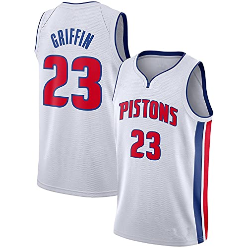 KEPL Korte Mouw Vesten Mannen Casual Basketbal Kleding Pistons Jersey Mannen Sporten NBA Halve Mouw Casual Basketbal Pullover, S