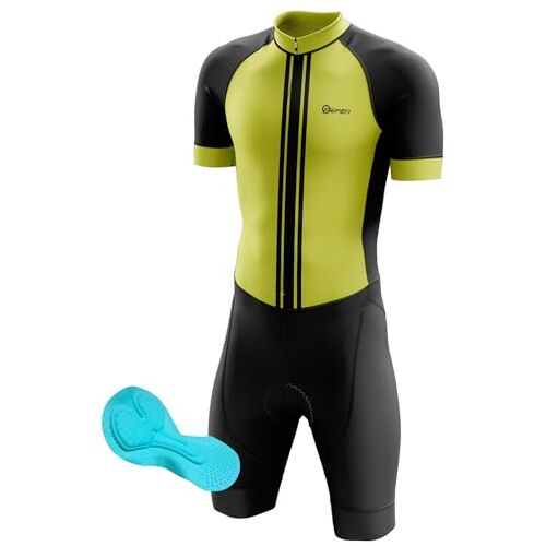 FFFF & OLFEH Heren Pro Trisuit korte mouwen triatlonpak voor Ironman, triatlon pak korte mouwen, triatlon pak, triatlon triatlon tri-pak voor wedstrijden, hardlopen, fietsen, zwemmen, panty (PT13, 3XL)