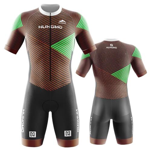 NUNOMO Pro Trisuit triatlon voor heren, korte mouwen, triatlon pak, korte mouwen, triatlon, skinsuit, triatlon triatlon tri-pak voor wedstrijdpanty (type 7, L)