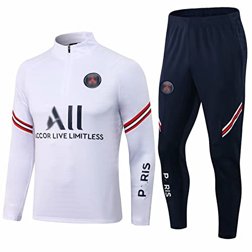 XXW Paris Voetbal Trainingspak, Voetbal Club Mens Lange Mouwen Sportkleding, Running Trainingspak Voetbal Ademend Sport Training Fitness Trainingspak Joggingpak Maillot