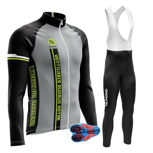 NUNOMO Heren Winter Fietspak Winddicht Lichtgewicht Thermische Cycle Kleding Set Jas + Broek voor Fietsen Rijden Hardlopen, Thermische Fleece + 9D Gewatteerde (TYPE-8A, XXL)