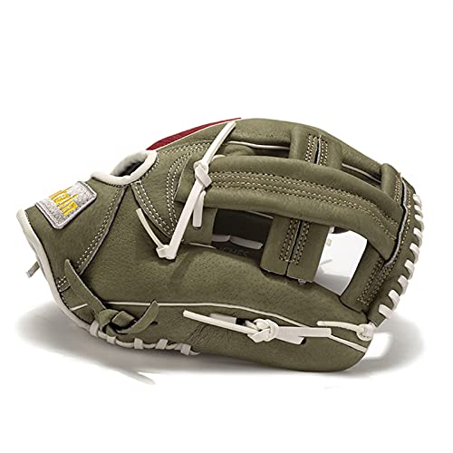 MOEENS Pitcher softbal handschoenen, honkbal handschoen lederen honkbalhandschoenen heren kinderen training honkbaluitrusting honkbalhandschoen volwassen honkbal praktijk honkbalhandschoenen professioneel