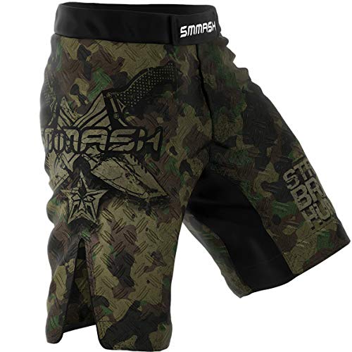 SMMASH Combat 3.0 Professioneel MMA-Shorts voor Heren, Boxshorts, BBJ, Grappling, Fight Shorts, Sport Broek, Ademend en Antibacterieel Materiaal, Gemaakt in de Europese Unie (M)