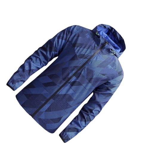 BEALIFE Winddichte motorjas Stijlvol en ademend voor actieve levensstijl Sportrijkleding Polyester jas met capuchon, Blauw M