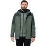 Jack Wolfskin Glaabach 3-in-1 jas, olijf, zwart, M heren, olijfzwart, M