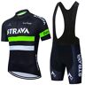 Atack-B Mannen Fietsen Pak Fietsen Kleding Set Korte Mouw Met Gel Pad Bib Shorts voor Outdoor MTB Cycle Rijden Fietsen Rijden Sportkleding Korte Jersey (Groen, XXL)