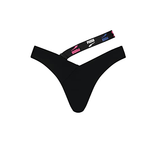 PUMA Dames V-shape Brief Bikini Bottoms, Black Combo, S, Black Combo., S