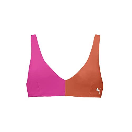 PUMA Dames Plunge Bikini Top, roze/chili, M, roze/chili, M