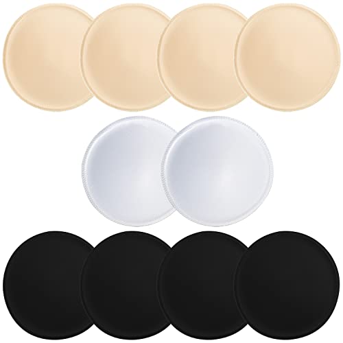 SKENGWEL 5 paar ronde beha inzetstukken pads, verwijderbare en wasbare beha cups inzetstukken voor bikini's top badpak sport beha, 5 paar Beige a/B 3 Kleur