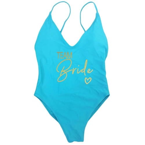 YLCYDLYU Sexy gevoerd badpak, eendelig, gevoerd, bruid, liefdeswimwear, vrouwen, zomer, beachwear, vrijgezellenfeest, over badpakken, Blauw Team1, S