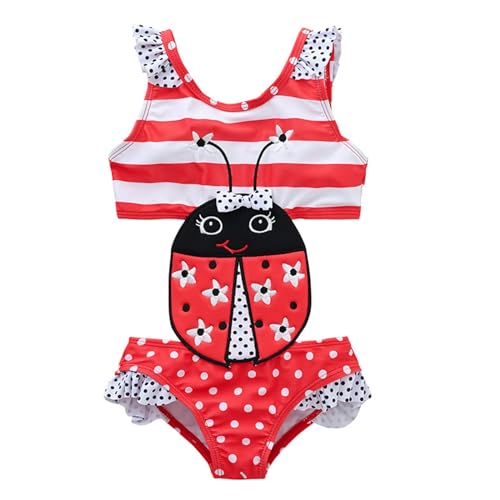 LTWOTEJNG Meisjes Ice One Badpak Kinderen Zomer Strand Dragen Badpak Badpak Meisjes, rood, 0-12 maanden