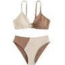 Générique 2024 AI Peuter Meisje 2-Delig Badpak Sport Hoge Taille Bikini Set Badmode Badmode Badmode Antivries Badmode, Wit, 8-9 Jaren