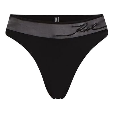 KARL LAGERFELD Karl Signature Rio High Waist Bottom, zwart, XS KARL LAGERFELD Karl Signature Rio High Waist Bottom, zwart, XS