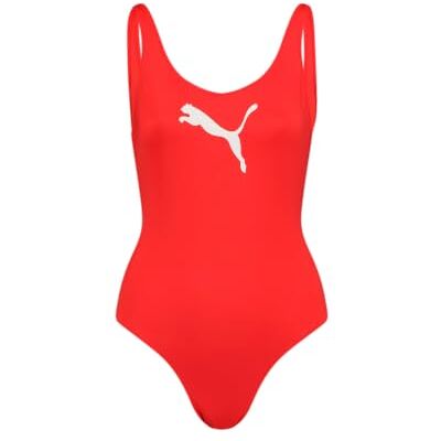 PUMA dames zwempak, rood, M PUMA dames zwempak, rood, M