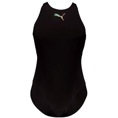 PUMA Swim Raceback 1P Badpak voor dames, zwart, XL PUMA Swim Raceback 1P Badpak voor dames, zwart, XL
