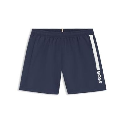 Boss Hugo Logo Badpak, marineblauw 413, G Boss Hugo Logo Badpak, marineblauw 413, G