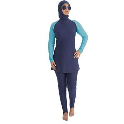 Beco Dames moslim badpak wetsuit watersport bovendeel met broek zwemwear burkini Beco Dames moslim badpak wetsuit watersport bovendeel met broek zwemwear burkini