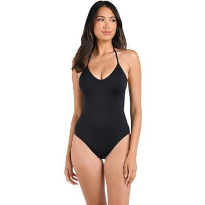 La Blanca Badpak uit één stuk voor dames, Scoop Front Tummy Control Island Goddess badpak, Zwart, 16 La Blanca Badpak uit één stuk voor dames, Scoop Front Tummy Control Island Goddess badpak, Zwart, 16