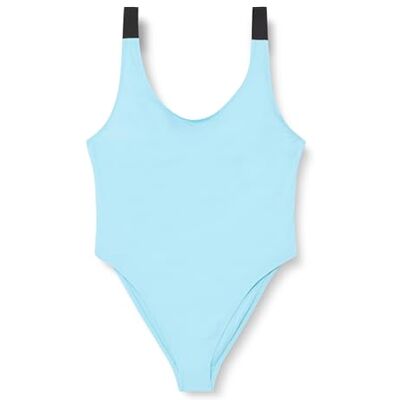 Calvin Dames Scoop Back One Piece-Nylon Badpak, Blauwe Punch, XL Calvin Dames Scoop Back One Piece-Nylon Badpak, Blauwe Punch, XL