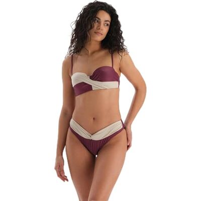 Dagi Dames Strapless Bikini Top, bordeaux ecru, 40 Dagi Dames Strapless Bikini Top, bordeaux ecru, 40