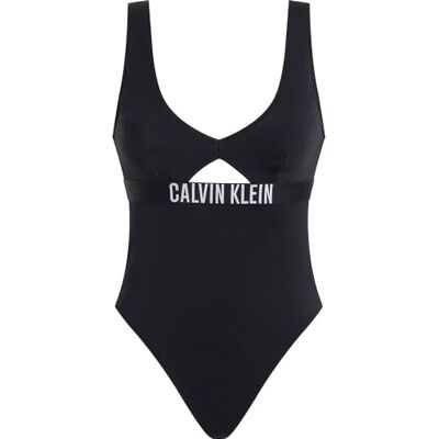 Calvin Dames badpak One Piece rugvrij, Zwart (Pvh Black), S Calvin Dames badpak One Piece rugvrij, Zwart (Pvh Black), S