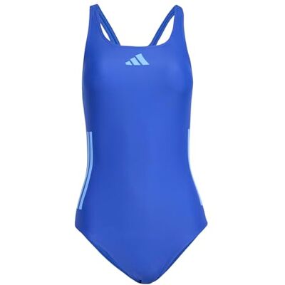 adidas dames 3 Stripes C-Back Swimsuit Swimwear, Semi Lucid Blue/Blue Fusion, 36 adidas dames 3 Stripes C-Back Swimsuit Swimwear, Semi Lucid Blue/Blue Fusion, 36