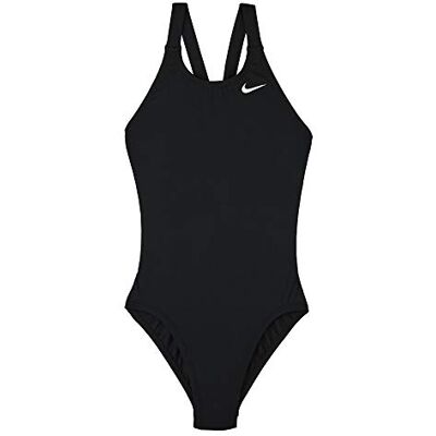 NIKE Swim Hydrastrong Solids Fastback One Piece badpak meisjes zwart, zwart NIKE Swim Hydrastrong Solids Fastback One Piece badpak meisjes zwart, zwart