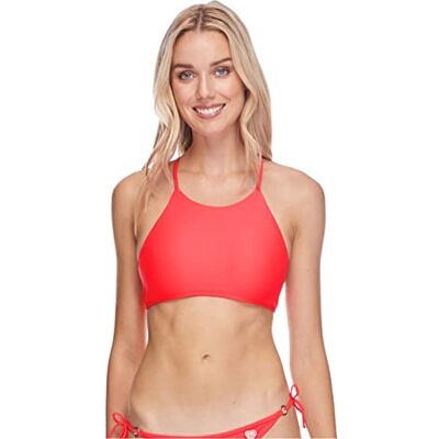 Body Glove Dames Smoothies Elena Solid High Neck Crop Top Zwempak Bikini, Smoothies Diva, XS Body Glove Dames Smoothies Elena Solid High Neck Crop Top Zwempak Bikini, Smoothies Diva, XS